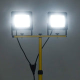 Vidaxl spotlight met statief led 2x100 w koudwit