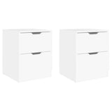 Vidaxl nachtkastjes 2 st 40x40x50 cm bewerkt hout wit