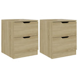 Vidaxl nachtkastjes 2 st 40x40x50 cm bewerkt hout sonoma eikenkleurig