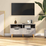 Vidaxl tv-meubel 90x40x48,5 cm bewerkt hout betongrijs