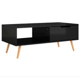 Vidaxl salontafel 100x49,5x43 cm bewerkt hout hoogglans zwart