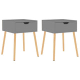 Vidaxl nachtkastjes 2 st 40x40x56 cm bewerkt hout grijs