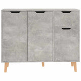 Vidaxl dressoir 90x30x72 cm bewerkt hout betongrijs