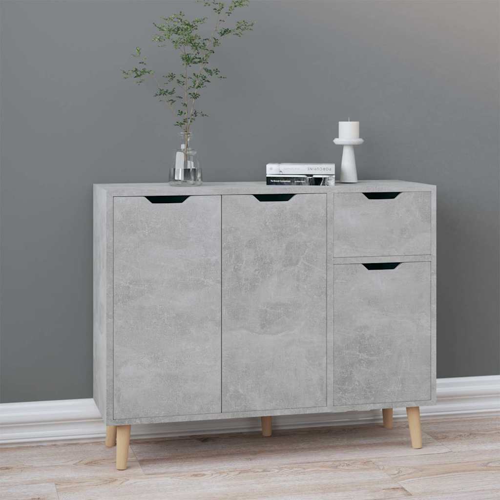 Vidaxl dressoir 90x30x72 cm bewerkt hout betongrijs
