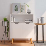 Vidaxl dressoir 60x30x72 cm bewerkt hout hoogglans wit