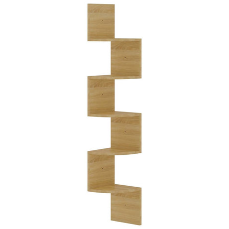 Vidaxl hoekwandschap 19x19x123 cm bewerkt hout sonoma eikenkleurig