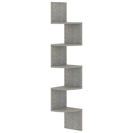 Vidaxl hoekwandschap 19x19x123 cm bewerkt hout betongrijs