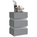 Vidaxl 326846 nachtkastje led 45x35x67 cm bewerkt hout grijs