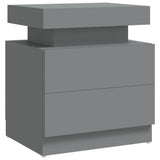 Vidaxl nachtkastje 45x35x52 cm bewerkt hout grijs