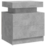 Vidaxl nachtkastje 45x35x52 cm bewerkt hout betongrijs