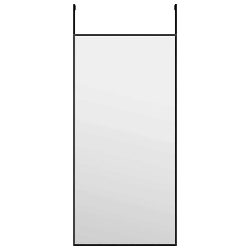 Vidaxl deurspiegel 30x60 cm glas en aluminium zwart