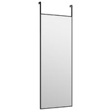 Vidaxl deurspiegel 30x80 cm glas en aluminium zwart