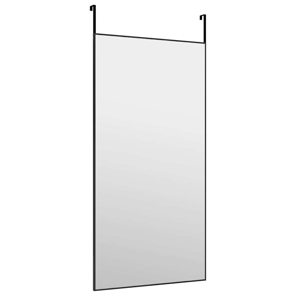 Vidaxl deurspiegel 50x100 cm glas en aluminium zwart
