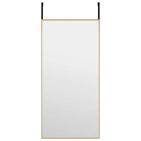 Vidaxl deurspiegel 30x60 cm glas en aluminium goudkleurig