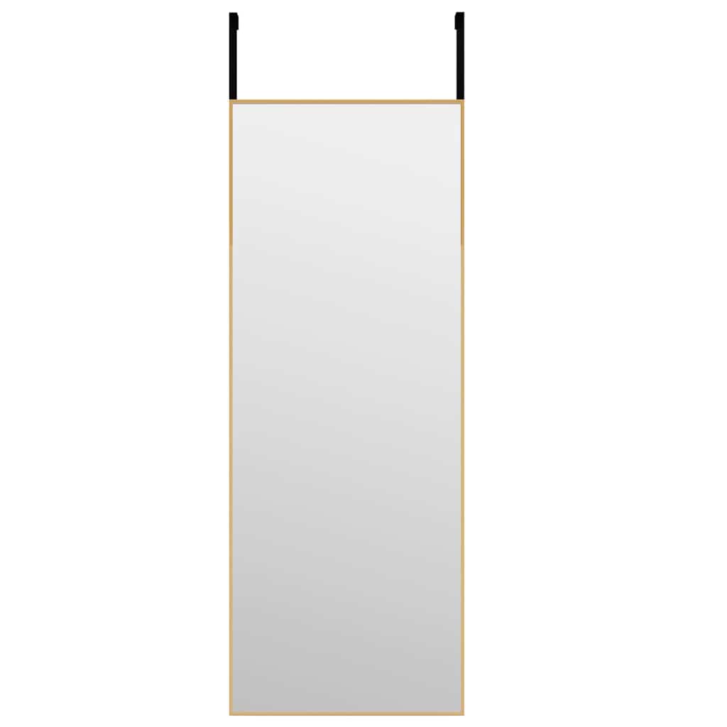 Vidaxl deurspiegel 30x80 cm glas en aluminium goudkleurig