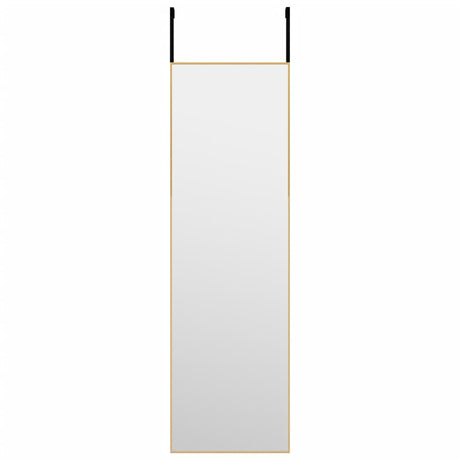 Vidaxl deurspiegel 30x100 cm glas en aluminium goudkleurig