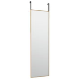 Vidaxl deurspiegel 30x100 cm glas en aluminium goudkleurig