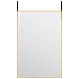 Vidaxl deurspiegel 40x60 cm glas en aluminium goudkleurig