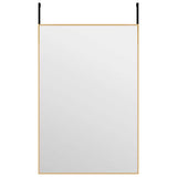 Vidaxl deurspiegel 40x60 cm glas en aluminium goudkleurig