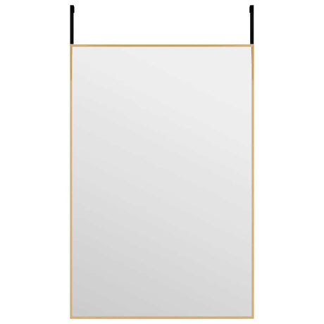 Vidaxl deurspiegel 40x60 cm glas en aluminium goudkleurig