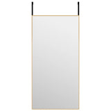 Vidaxl deurspiegel 40x80 cm glas en aluminium goudkleurig