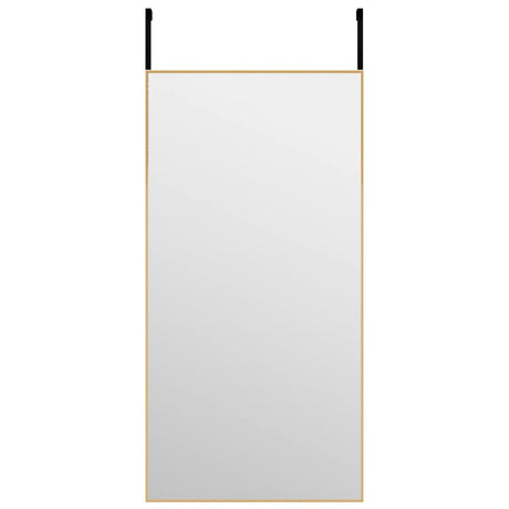 Vidaxl deurspiegel 40x80 cm glas en aluminium goudkleurig