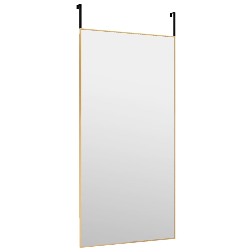 Vidaxl deurspiegel 50x100 cm glas en aluminium goudkleurig