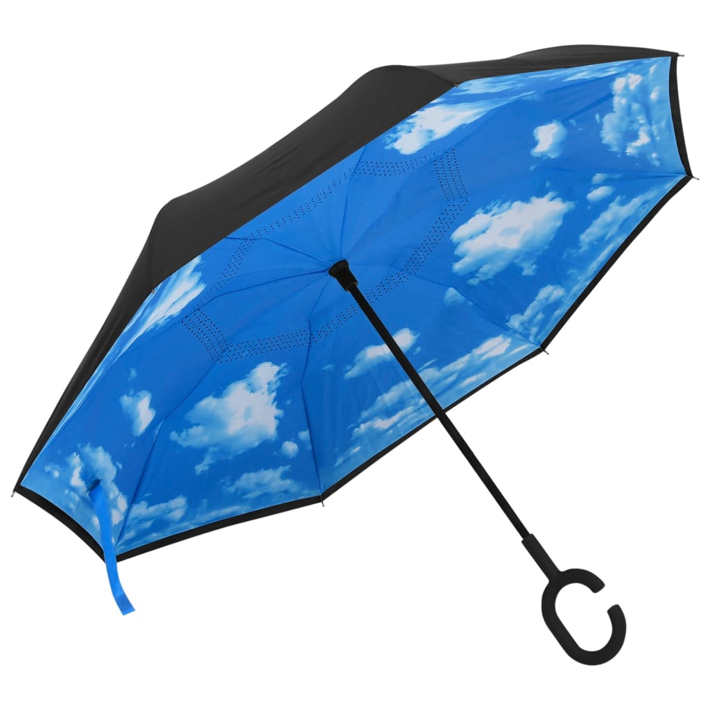 Vidaxl paraplu c-handgreep 108 cm zwart