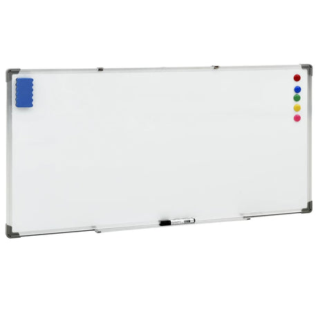Vidaxl whiteboard magnetisch 110x60 cm staal wit
