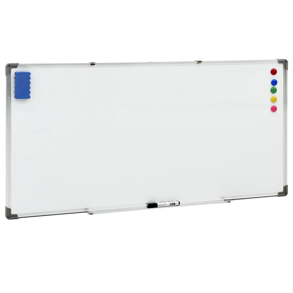 Vidaxl Whiteboard magnétique 110x60 cm en acier blanc