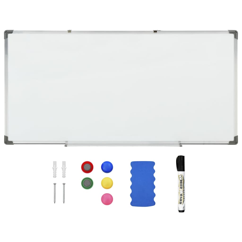 Vidaxl Whiteboard magnétique 110x60 cm en acier blanc