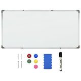 Vidaxl Whiteboard magnétique 110x60 cm en acier blanc