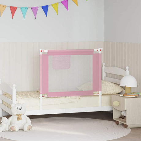Vidaxl bedhekje peuter 90x25 cm stof roze