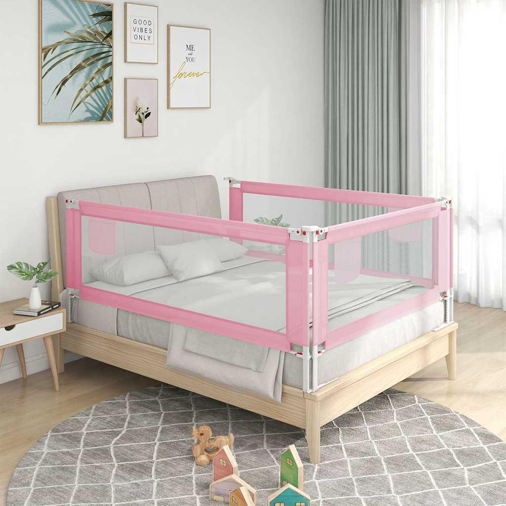 Vidaxl bedhekje peuter 100x25 cm stof roze