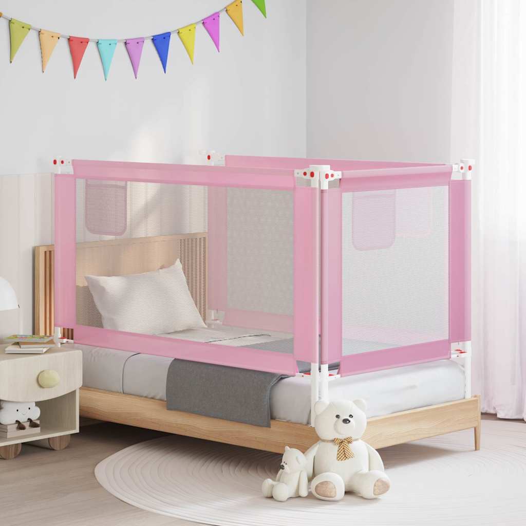Vidaxl bedhekje peuter 150x25 cm stof roze