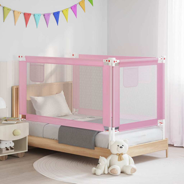 Vidaxl bedhekje peuter 150x25 cm stof roze