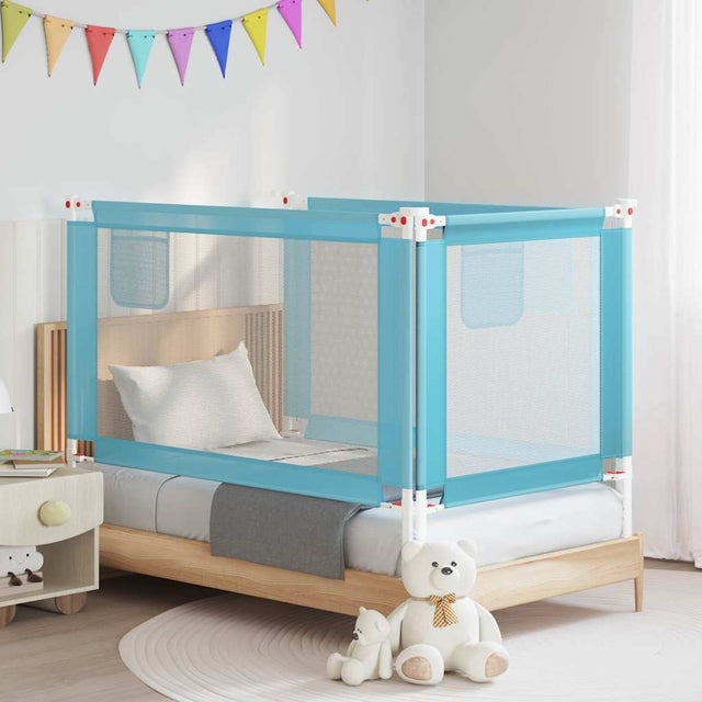 Vidaxl bedhekje peuter 140x25 cm stof blauw