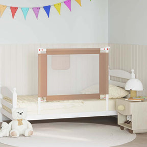 Vidaxl bedhekje peuter 100x25 cm stof taupe