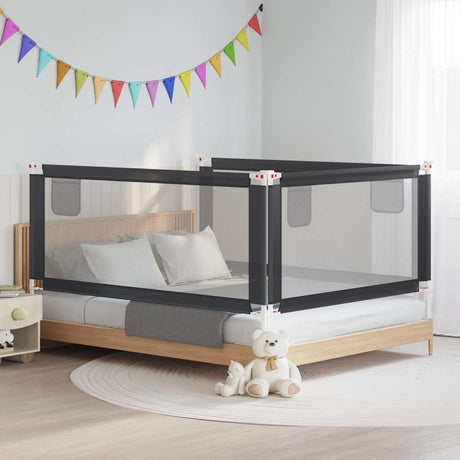 Vidaxl bedhekje peuter 190x25 cm stof donkergrijs