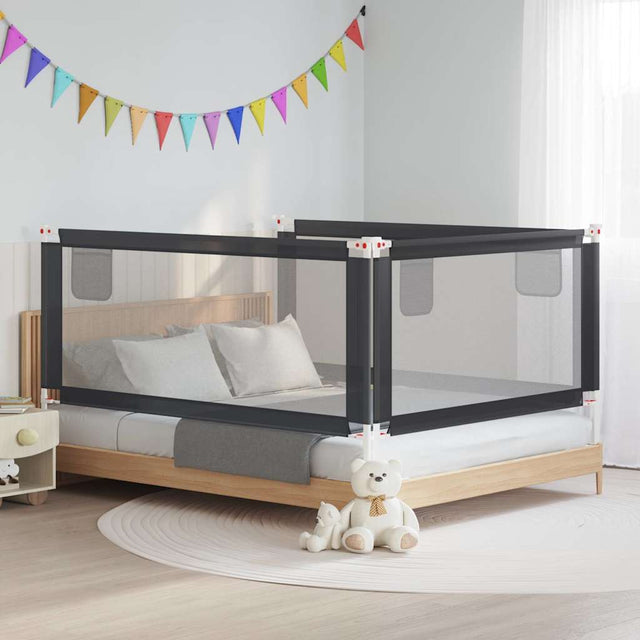 Vidaxl bedhekje peuter 190x25 cm stof donkergrijs
