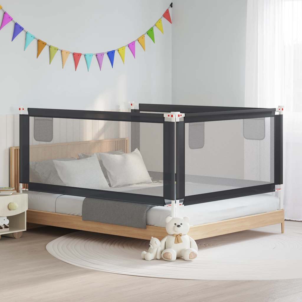 Vidaxl bedhekje peuter 190x25 cm stof donkergrijs