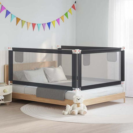 Vidaxl bedhekje peuter 190x25 cm stof donkergrijs