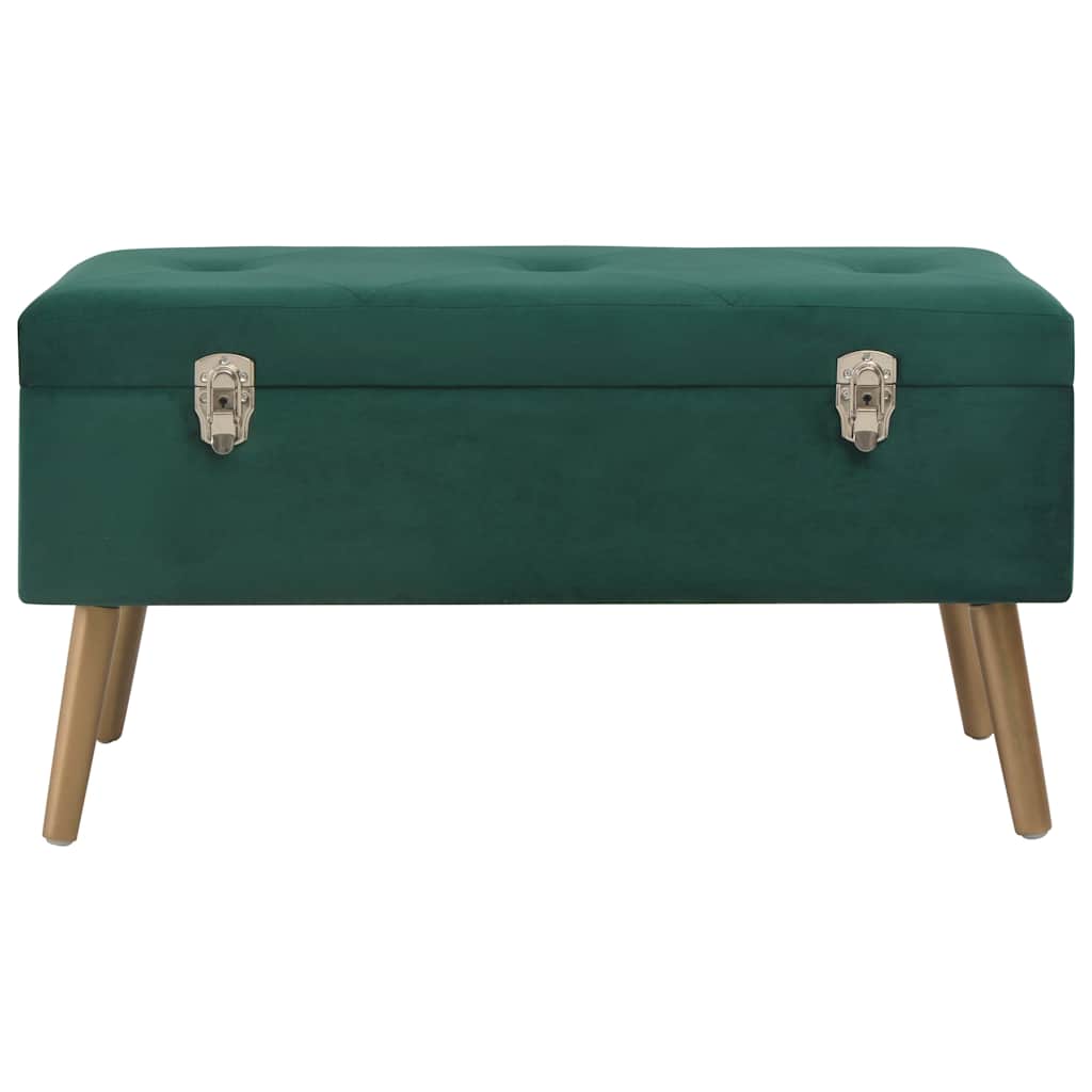 Vidaxl bankje met opbergvak 80 cm fluweel groen