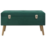 Vidaxl bankje met opbergvak 80 cm fluweel groen