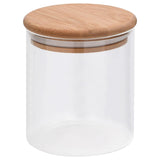 Vidaxl Storage pots with bamboo lid 10 pcs 600 ml of glass