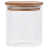 Vidaxl Storage pots with bamboo lid 10 pcs 600 ml of glass