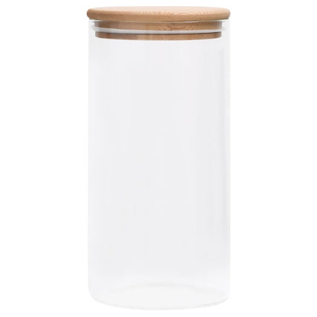 Vidaxl opbergpotten met bamboe deksels 4 st 1200 ml glas