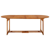 Vidaxl tuintafel 220x90x75 cm massief acaciahout