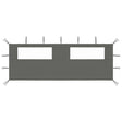 Vidaxl prieelzijwand met ramen 6x2 m antracietkleurig
