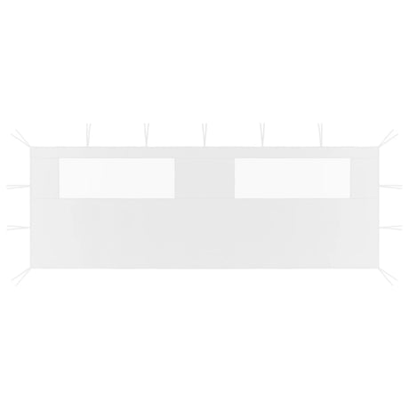 Vidaxl prieelzijwand met ramen 6x2 m wit